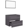 vidaXL 2 Piece Bathroom Furniture Set High Gloss Grey Engineered Wood