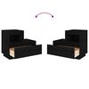 vidaXL Bedside Cabinets 2 pcs Black 60x34x51 cm Solid Wood Pine