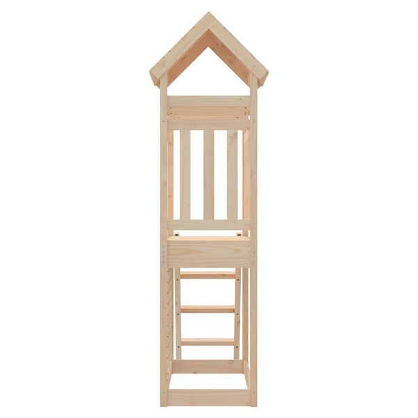 vidaXL Play Tower Brown 110.5 x 52.5 x 214 cm Solid Pine Wood