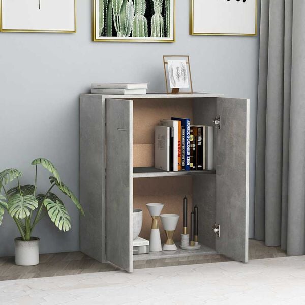 vidaXL Sideboard Concrete Grey 60x30x75 cm Engineered Wood