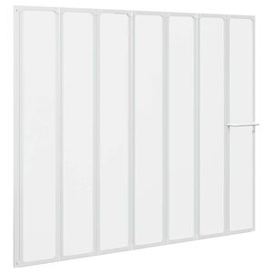 Shower Bath Screen Wall 140 x 168 cm 7 Panels Foldable with Towel Rack