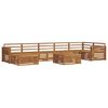 vidaXL Outdoor Sofa Set 8 pcs Natural