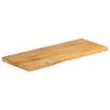 vidaXL Table Top 90x40x2.5 cm Live Edge Solid Wood Mango