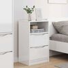 vidaXL Bedside Tables 2 pcs High Gloss White 40 x 30 x 467 cm