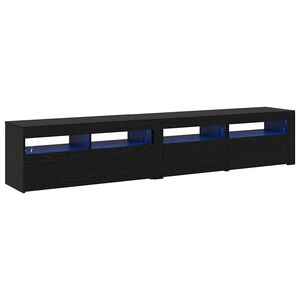 vidaXL TV Cabinets 2 pcs Black oak 210 x 35 x 40 cm Engineered wood