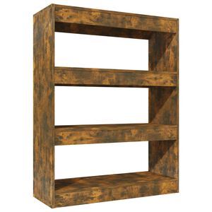 vidaXL Book Cabinet | Smoked Oak | Engineered wood | Medium | Book Cabinet