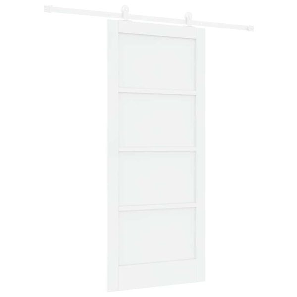 vidaXL Sliding Door White 86 x 198.5 cm Solid Pine Wood