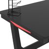 vidaXL Gaming Desk LED with Z Shape Legs Black 90x60x75 cm