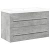 vidaXL 2 Piece Bathroom Furniture Set Concrete Grey Engineered Wood
