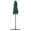 vidaXL Garden Parasol Green 370 x 197 x 239 cm Polyester and Aluminium