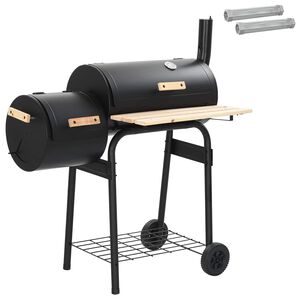 vidaXL Outdoor Grill 104 x 58 x 114 cm Steel Black