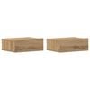 vidaXL Floating Nightstands 2 pcs Artisan Oak 40x32x15 cm Engineered Wood