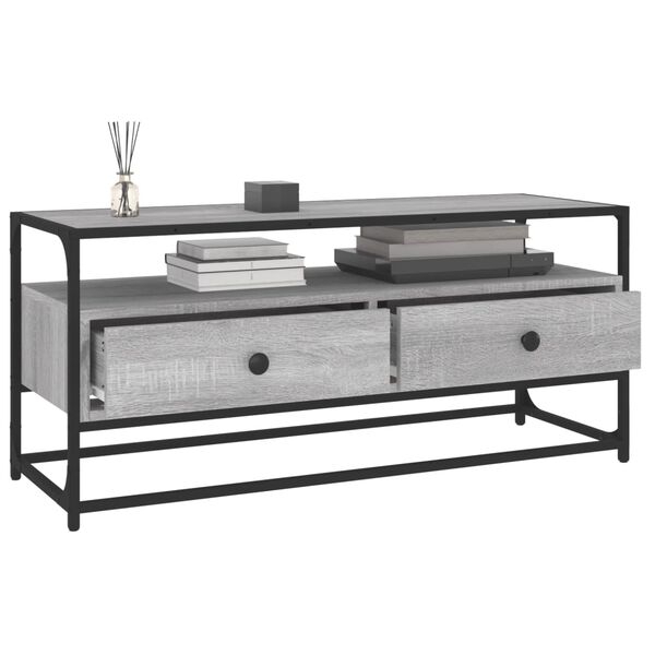 vidaXL TV Cabinet Grey Sonoma 100x35x45 cm Engineered Wood