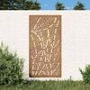 vidaXL Garden Wall Decoration 105x55 cm Corten Steel Leaf Design