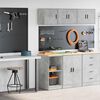 vidaXL Garage Cabinets 2 pcs Concrete Grey Engineered Wood