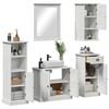 vidaXL Bathroom Furniture Set VIGO 5 pcs Antique White Solid Pine Wood
