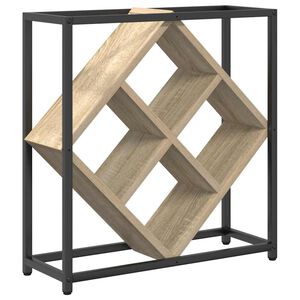 vidaXL Wine Rack 16 bottles Engineered Wood Sonoma Oak