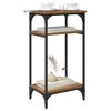 vidaXL Side Table with Shelf Old Wood 40 x 30 x 75 cm Engineered Wood