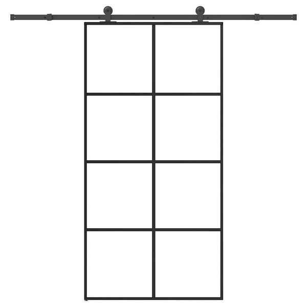 vidaXL Sliding Door with Hardware Set 102,5x205 cm ESG Glass&Aluminium