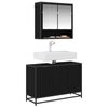 vidaXL Bathroom Cabinet Black Oak 90 x 33 x 60 cm Engineered Wood