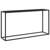 vidaXL Console Table Black 140x35x75 cm Tempered Glass