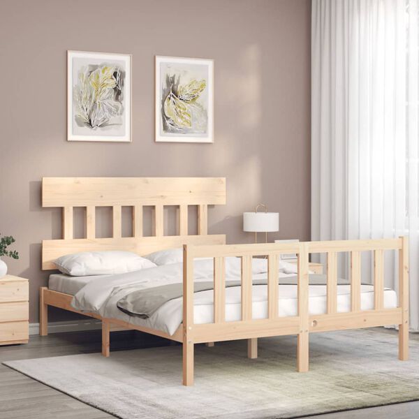 vidaXL Bed Frame without Mattress 120x200 cm Solid Wood Pine