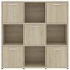 vidaXL Book Cabinet Sonoma Oak 90x30x90 cm Engineered Wood