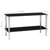 vidaXL Coffee Table Black 110x43x60 cm Tempered Glass