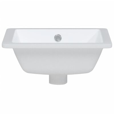 vidaXL Bathroom Sink White 36x31.5x16.5 cm Rectangular Ceramic