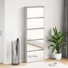 vidaXL Shoe Cabinet with Mirror 5-Layer Grey Sonoma 63x17x169.5 cm