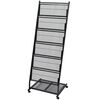 vidaXL Magazine Rack | Black | Steel, MDF | Medium | Portable | Magazine Rack