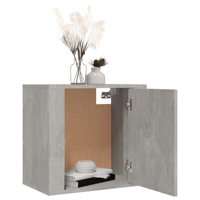 vidaXL Wall-mounted Bedside Cabinet Concrete Grey 50x30x47 cm