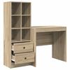vidaXL Desk with Drawer 2 pcs Sonoma Oak