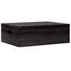 vidaXL Wooden Box with Lid and Handles Black 40x30x13cm Solid Wood Pine