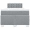 vidaXL Box Spring Bed with Mattress Light Grey 120x190 cm Fabric