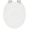 vidaXL Toilet Seat 2 pcs White 44 x 38 cm MDF board