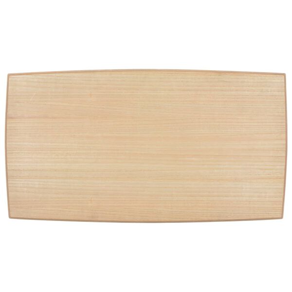 vidaXL Coffee Table Black and Brown 110x60x40 cm Solid Pine Wood