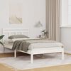 vidaXL Bed Frame White 90 x 200 cm Solid Pine Wood