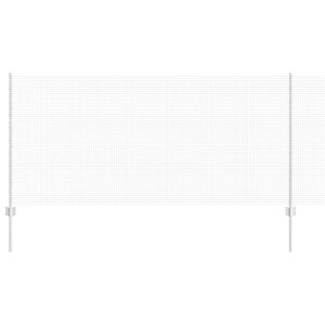 vidaXL Welded Wire Fence with Posts 50 x 1 m Galvanised Steel Silver