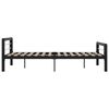 vidaXL Bed Frame without Mattress Black and White Metal 140x200 cm