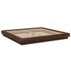 vidaXL Bed Frame with LED Lights without Mattress Brown Oak 200x200cm