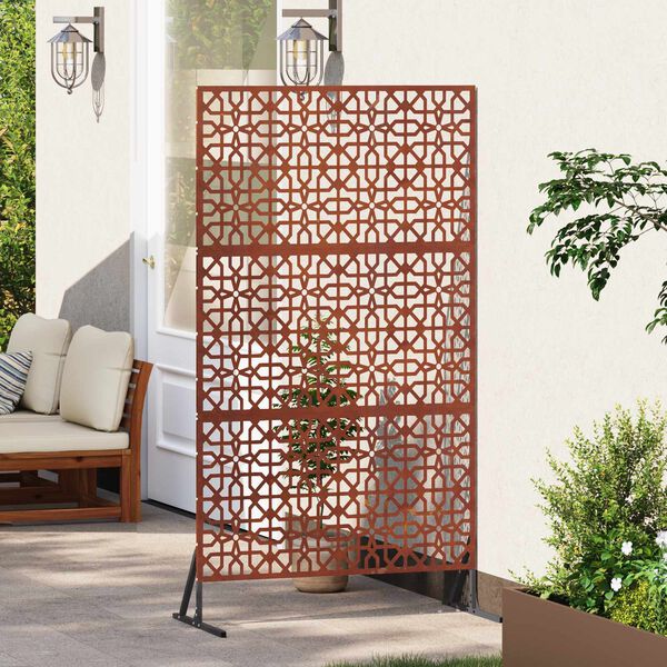 vidaXL Privacy Screen Grey 100 x 50 x 180 cm Weathering Steel