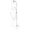vidaXL Garden Shower with Grey Base 220 cm Aluminium