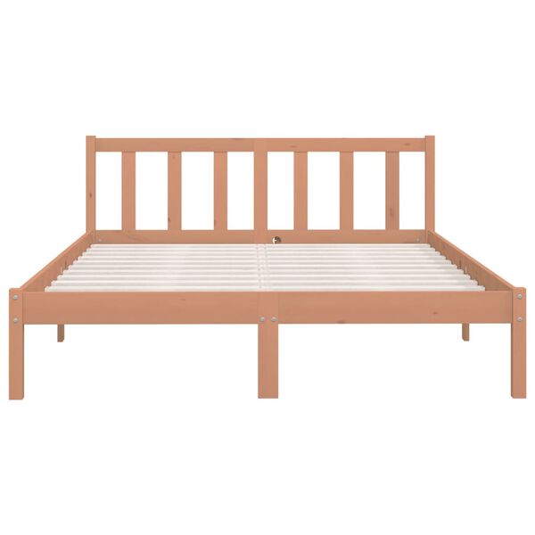 vidaXL Bed Frame without Mattress Honey Brown Solid Wood 140x200 cm