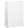 vidaXL Filing Cabinet White 90x46x134 cm Steel