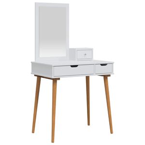 vidaXL Dressing Table Set FAUSKE 3 pcs White 76 x 50 x 143 cm