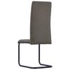 vidaXL Cantilever Dining Chairs 2 pcs Taupe Fabric