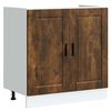 vidaXL Sink Base Cabinet with Door Porto 2 pcs Brown Engineered wood
