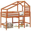 vidaXL Loft Bed Frame Wax Brown 90 x 190 cm Solid Pine Wood