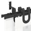 vidaXL Sliding Door Hardware Kit 366 cm Steel Black